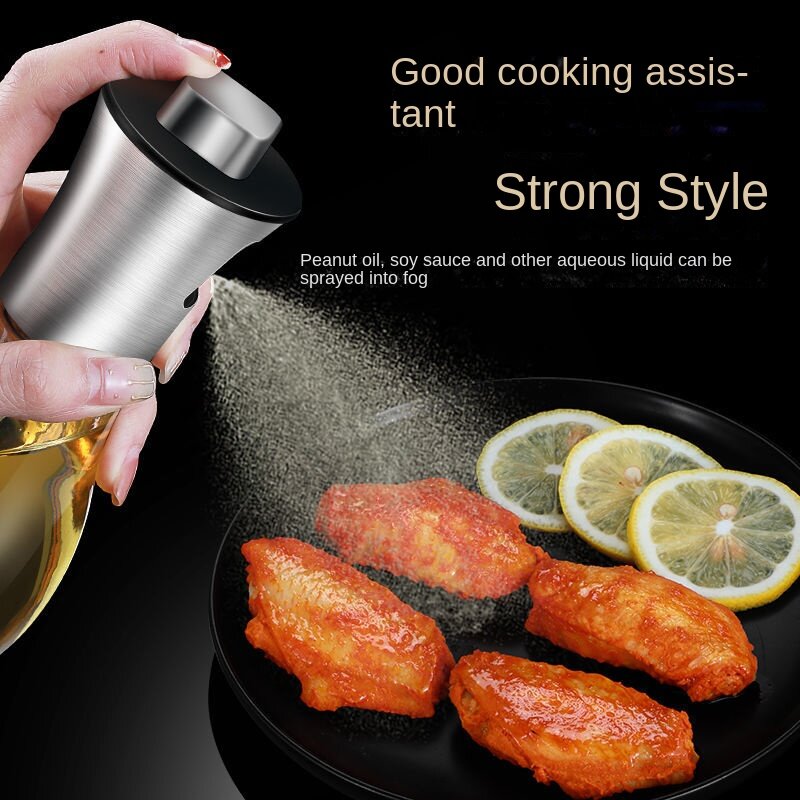 Oil Spray Pot Oil Sprayer For Cooking Spray Bottle Barbecue Multi-Function Air Fryer Glass High-Pressure Baking Oil Pot