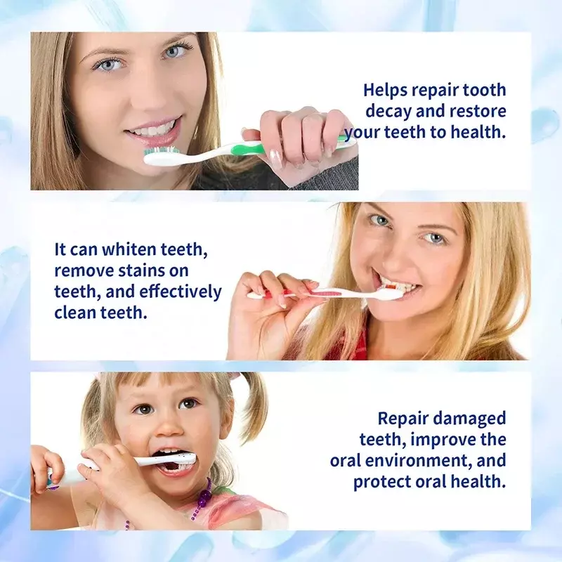 Crema de reparación de Caries dentales, pasta de dientes antidecaimiento, previene la Caries, elimina el cálculo Dental, protege los dientes, refresca la respiración, 30g