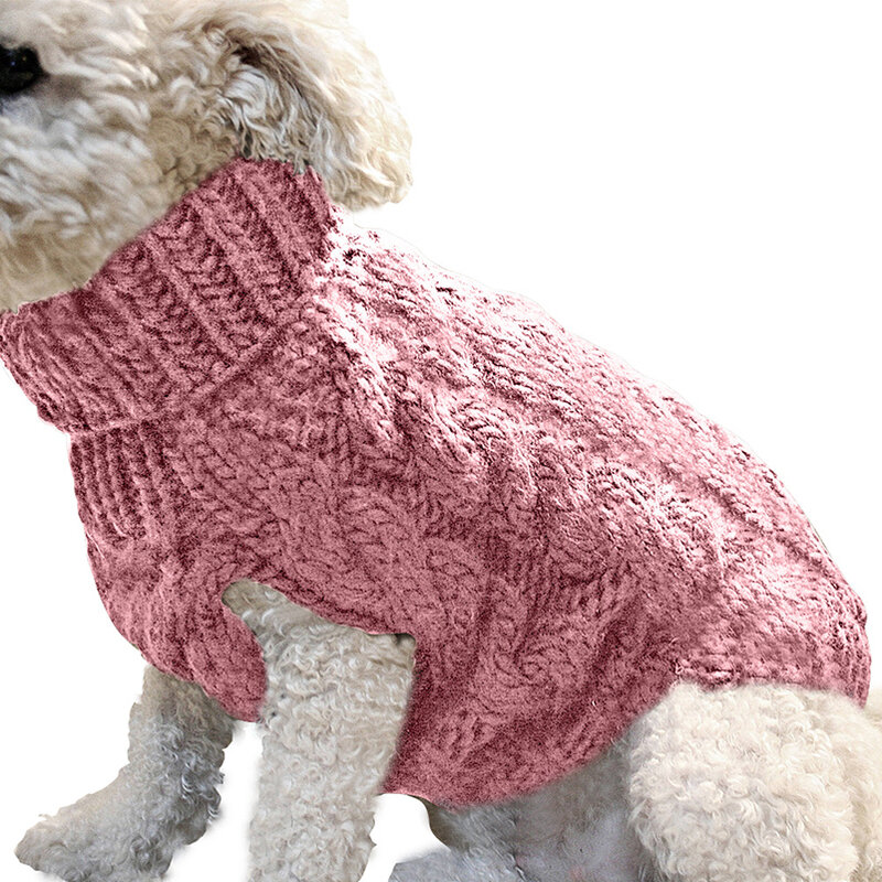 강아지 스웨터 소형견 중형견 고양이용, 따뜻한 겨울 반려동물 터틀넥 치와와 조끼 소프트 요키 코트, 테디 재킷