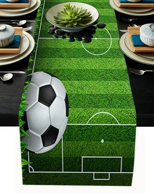 Football Field Linen Table Runners Kitchen Table Decor Farmhouse Washable Dining Table Runners Holiday Party Wedding Decorations