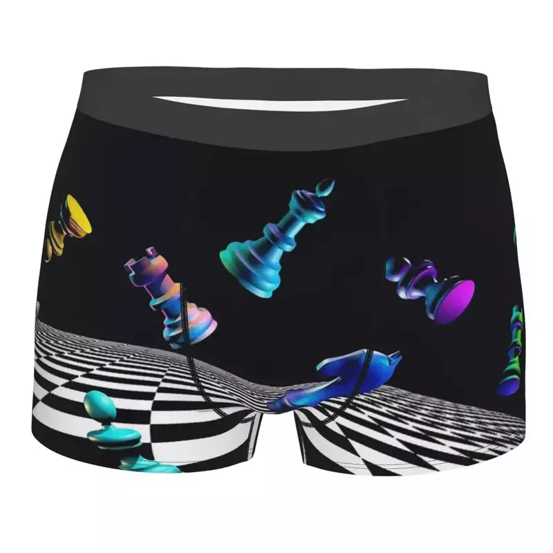Chess Design Underpants Breathbale Panties Men's Underwear Sexy Shorts Boxer Briefs