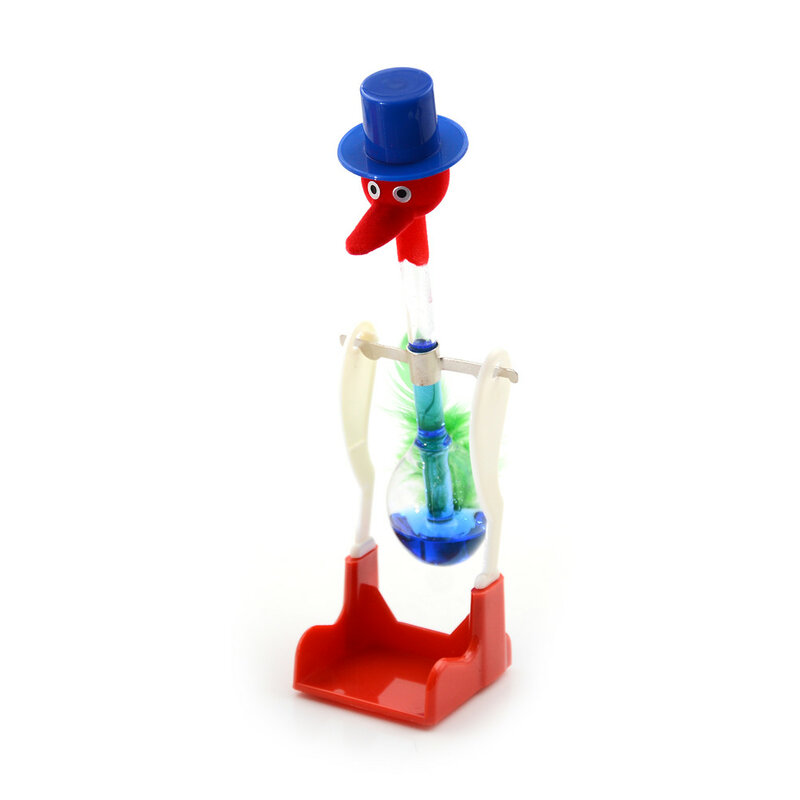 1Pc Drinken Vogel Dippy Lucky Novelty Gelukkig Eend Bobbing Toy Natuurkunde Experimenten Wetenschap Ideeën Geschenken Drinkwater