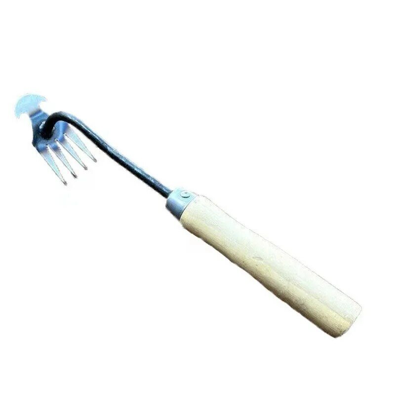 Diserbo artefatto strumento di diserbo diserbante estrattore di erbacce in acciaio 4 denti strumento di rimozione manuale per sarchiatrice a doppio scopo per giardino