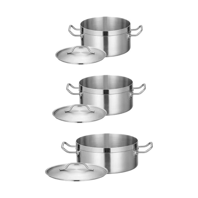 Edelstahl Suppen topf Topf Schmor topf mit Deckel tiefen Topf schwere kleine Kochtopf für Küche Haushalt gewerblich