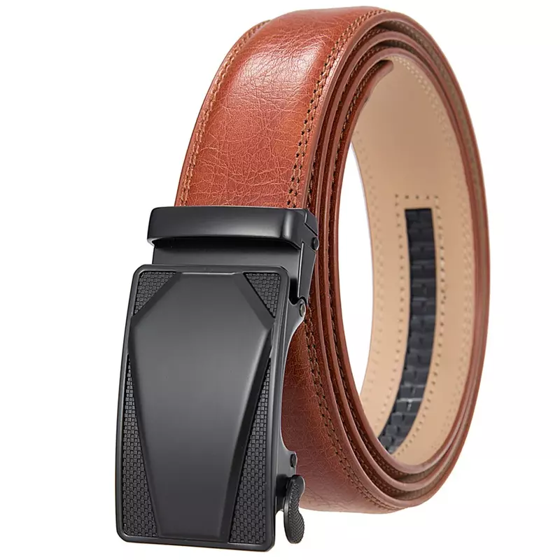 Plyesxale Cow Genuine Leather Luxury Strap Male Belts For Men New Automatic Buckle Men Belt High Quality Mens Waistband B1230