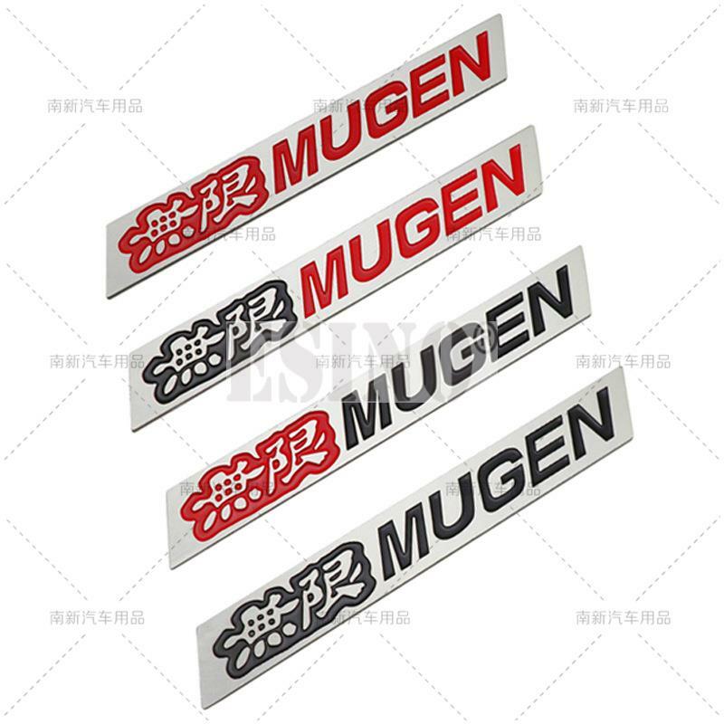 2 x Car Styling Sport corpo parafango laterale metallo cromato in lega di zinco lato 3D emblemi adesivi distintivi per Mugen Power