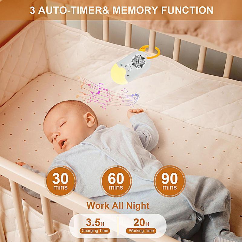 Sleep Sound Machines Stylish Rechargeable Sound Sleep Machine with White Noise Newborn Essentials for Bedroom Nursery Stroller