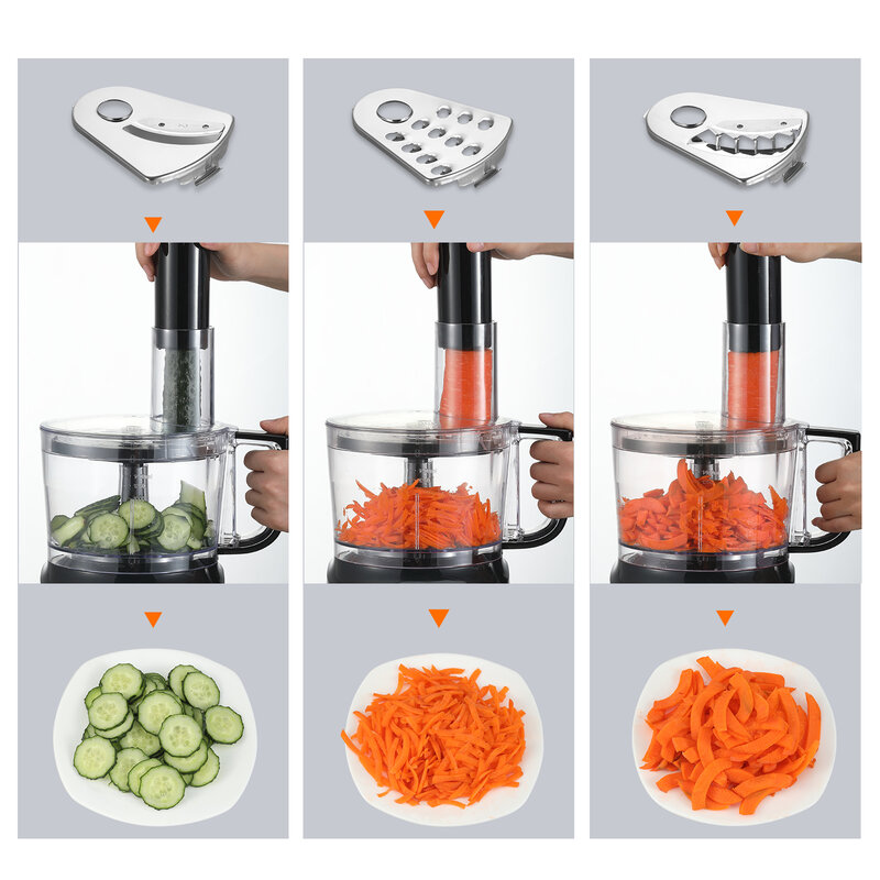 TopStrong 6 in1 800W Powerful Set of 3 Food Processor USFP201