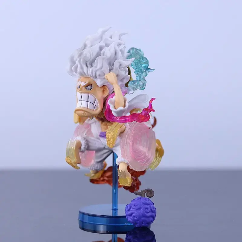 Nika Luffy Gear 5 Action Figure, Estátua Anime, Boneca do Despertar da Coleção, Enfeites, Presente de Natal, Kid Toy, 7cm, 1 Pc