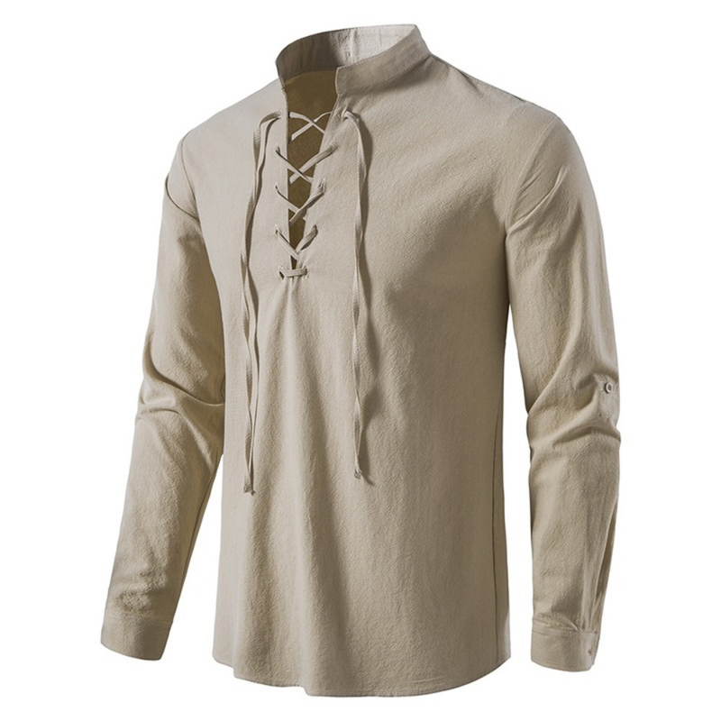 Blusa casual de linho de algodão masculina, camiseta de manga comprida com lousa inclinada, camiseta de ioga vintage, tops, primavera, outono, novo, 2023