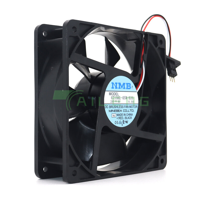 FANnurse-Ventilateur de refroidissement pour serveur à 3 fils, NMB 4715KL-05Wrer 39 P62 DC 24V 0.30A 120x120x38mm 12038