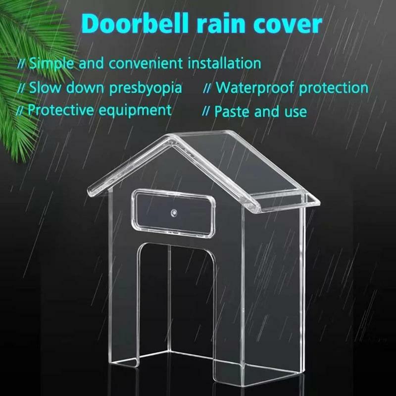 Doorbell Protector Cover Transparent Protector Cover For Doorbells Weather Proof Rain Shield For Visual Doorbells Cameras
