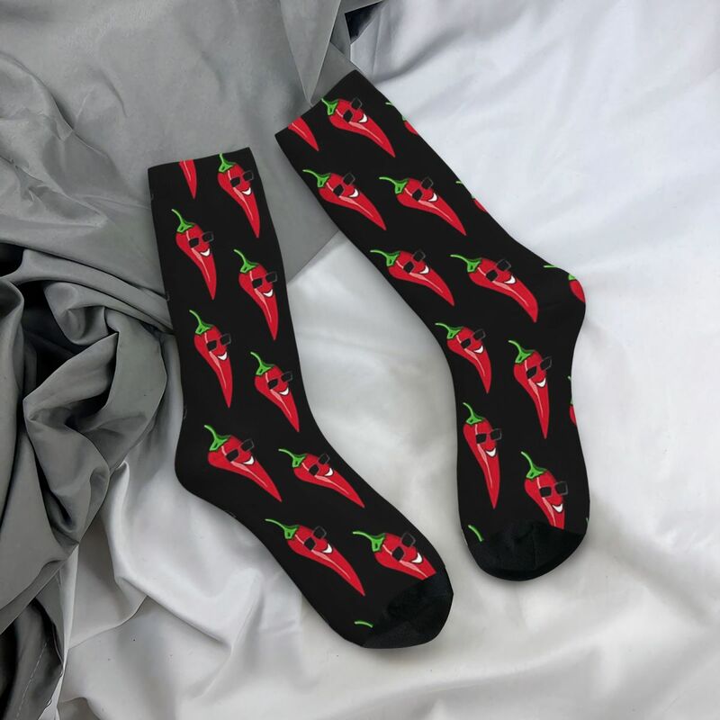 Hottest Chilli In The World - Chilli Guy - Eating Contest Scoville Rating Socks Stockings All Season Long Socks Unisex Birthday