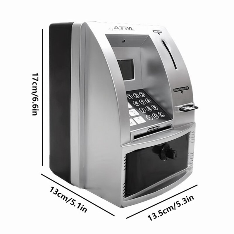 스마트 ATM 저금통 돈 상자, 음성 ATM 기계, 어린이용 돈 관리, 미니 지폐 저금통