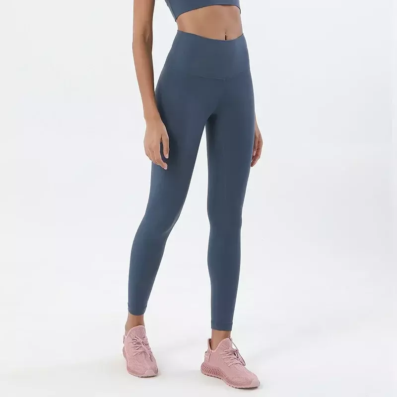 New Double-sided Sanding Nude Yoga Pants Female Europe and the United States High Waist Hip Peach Hip Exercise Pants.