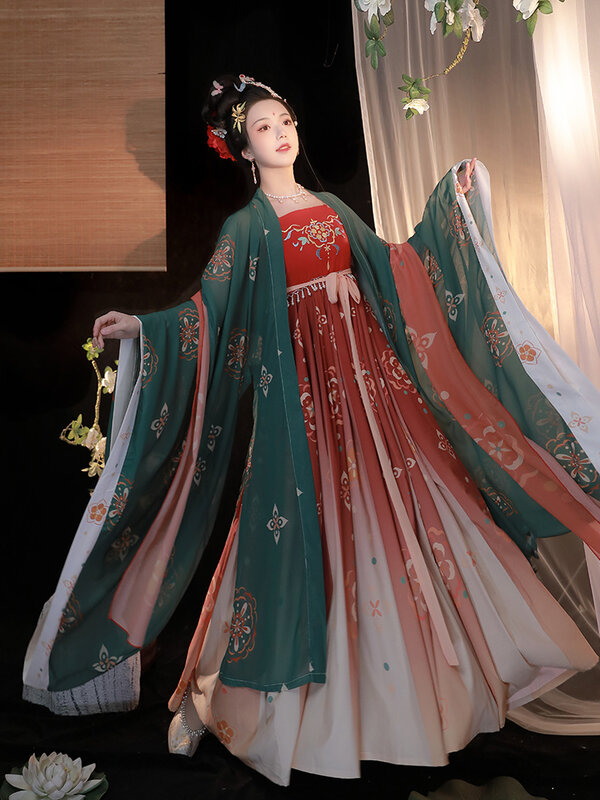 زائدة فستان المرأة الصينية التقليدية Hanfu الملابس المرحلة الزي تأثيري مرحلة ارتداء زي الإمبراطورة دعوى