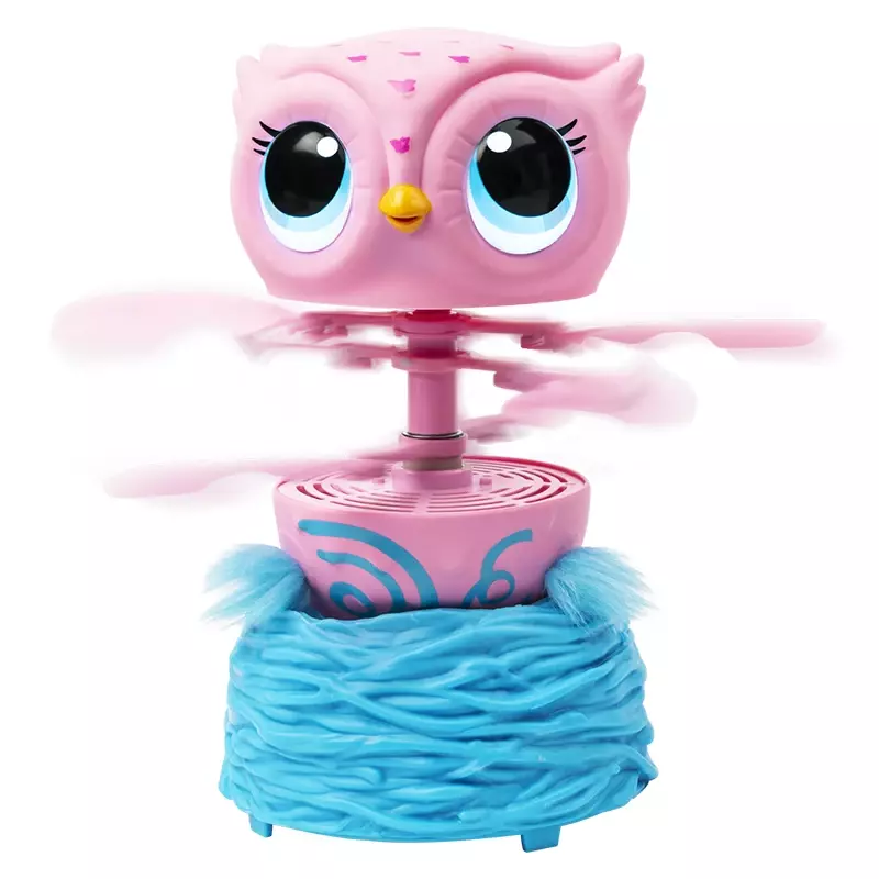 Oryginalna interaktywna zabawka Owleez latająca sowa ze światłem i dźwiękiem, akcesoria dla lalek dziewczyny bawią się zabawki domowe prezenty świąteczne