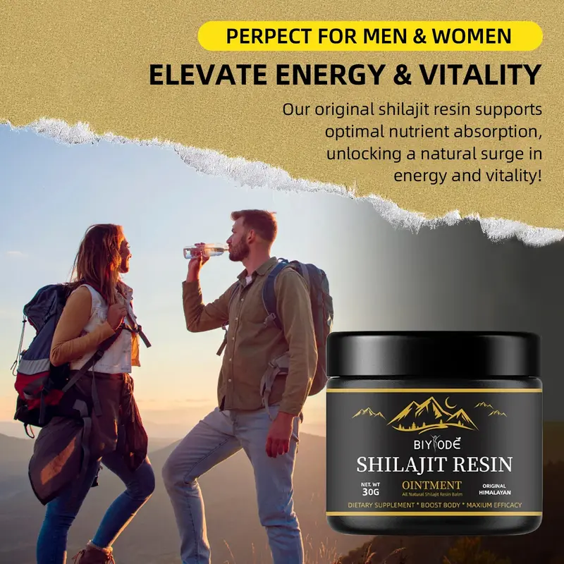 Shilajit Resin murni alami asam Fulvic 85 + mineral memori fokus energi Stamina kekebalan tubuh asli suplemen Himalaya 30g