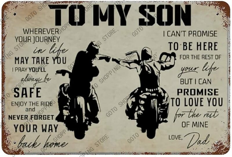 New Motorcycle Tin Metal Signs Wall Art Painting Plaque Metal Wall Decoration Poster Decor Gifts for Office Home Man Cave Cafe