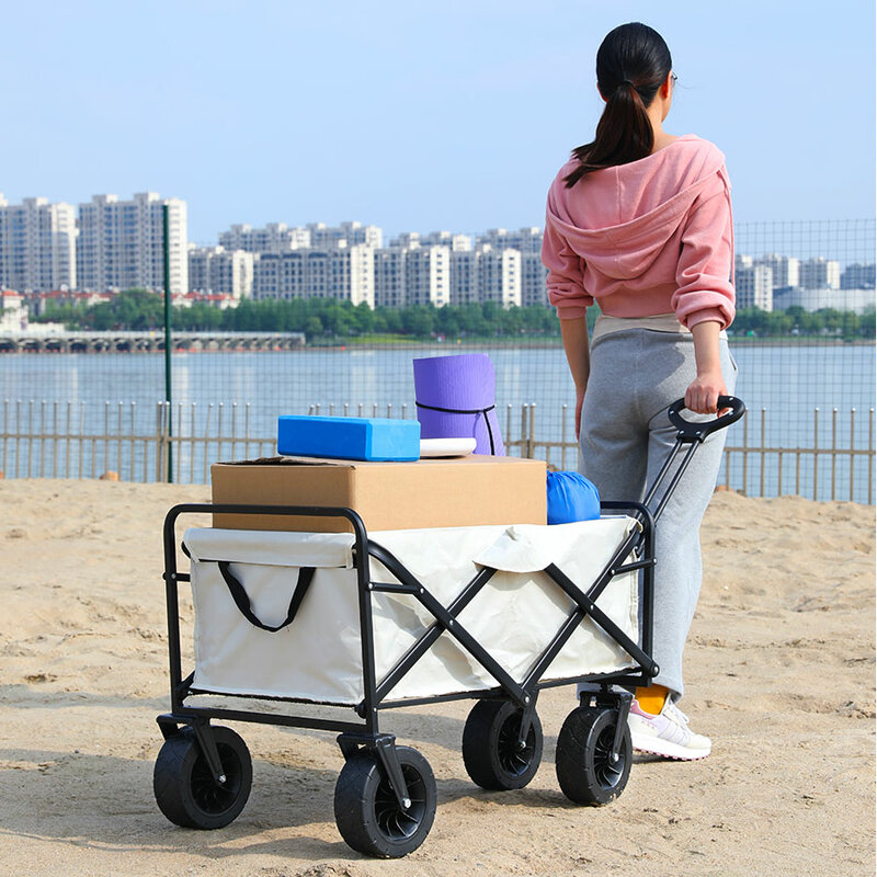 Składany Wagon o dużej pojemności na zakupy na plażę wózek ogrodowy składany przenośny wózek ogólnego przeznaczenia na zewnątrz