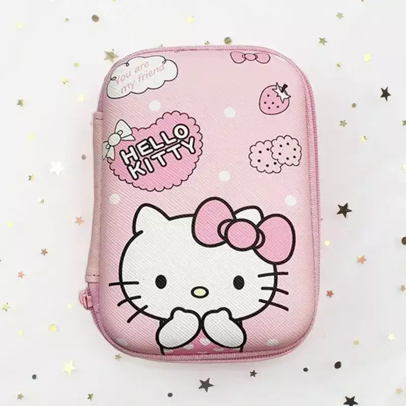 Hello Kitty Sanrio Anime Collectie Kaart Opbergdoos Koptelefoon Hard Case Oortelefoon Tas Waterdichte Datakabel Bescherming Tassen