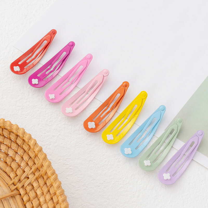 10/20pcs Candy Dripping Hairclip BB Clip Colorful Hair Clip Settings Diy Girls Hairpins Accessories For Jewelry Findings