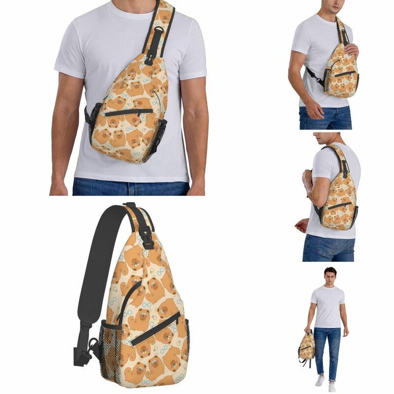 Zabawne Chow Chow torby na mała chusta dla psów torba Crossbody na klatkę piersiową plecak na ramię plecaki sportowe na świeżym powietrzu dla kobiet