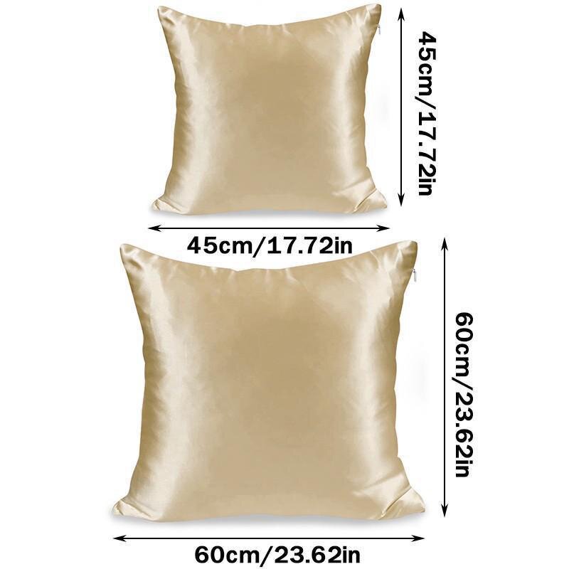 1pc Pillowcase Super Soft Bedsure Satin Silk Pillowcase with Zipper for Hair and Skin , Breathable Both Sides Silk Pillow Case
