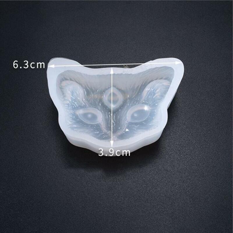 Jewelry Cat Face Head Mold Silicone 2/3-eye Cat Head Jewelry Making DIY Handicraft Mould Epoxy Tool
