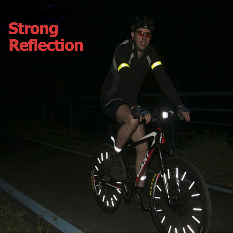2 pces faixa reflexiva de alta visibilidade pulseira noite correndo ciclismo calças perna cinta faixa segurança 30*3cm/40*3cm braçadeira