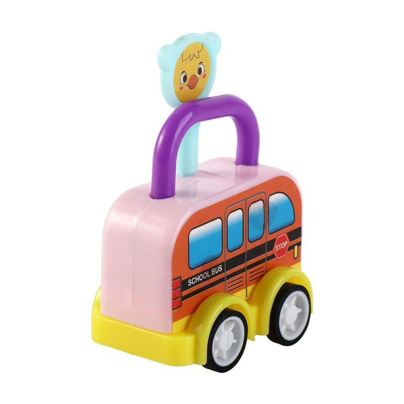 Random Color DIY Puzzle Car Toys Vehicles Lock Bus Lock Head Car Early Educational Key Key Matching Toy Baby