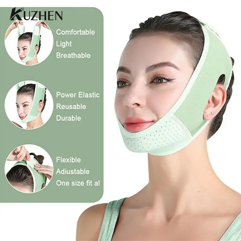 Gezicht Afslankband Verminderen Dubbele Kin Lift V Gezicht Stickers Anti Bandage Voor Gezicht Riem Masker Lift Ovaal Masker Gezicht