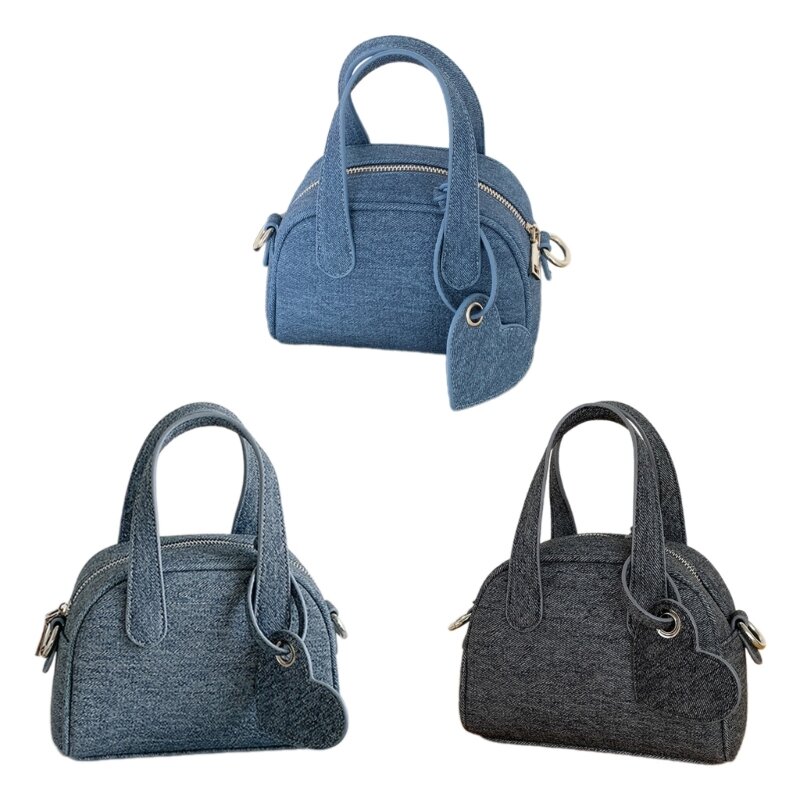 E74B Women Bag Top Handle Handbag Casual Shoulder Bag Denims Crossbody Bag Female Messenger Bag Shopping Dating Bag for Daily