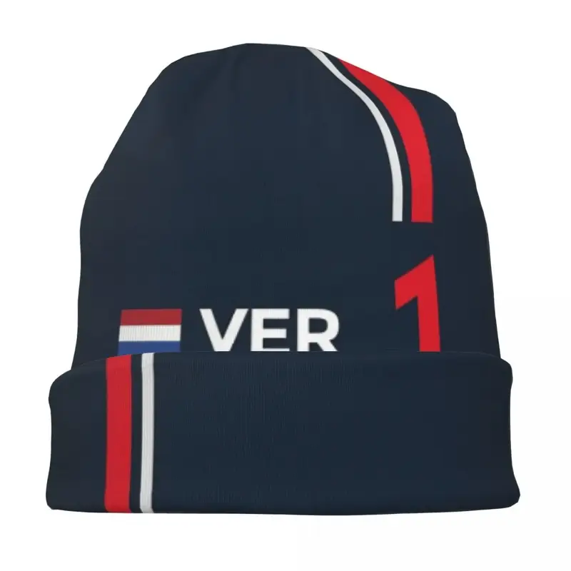 F1 Verstappen Warm Knitted Cap Fashion Bonnet Hat Autumn Winter Outdoor Beanies Hats for Men Women Adult