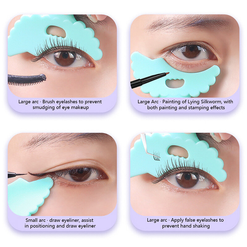 1 pz Silicone Eyeliner righello multifunzionale Eye Makeup Assist Eyeliner strumento vernice per ciglia rossetto Silicone Beauty Ruler
