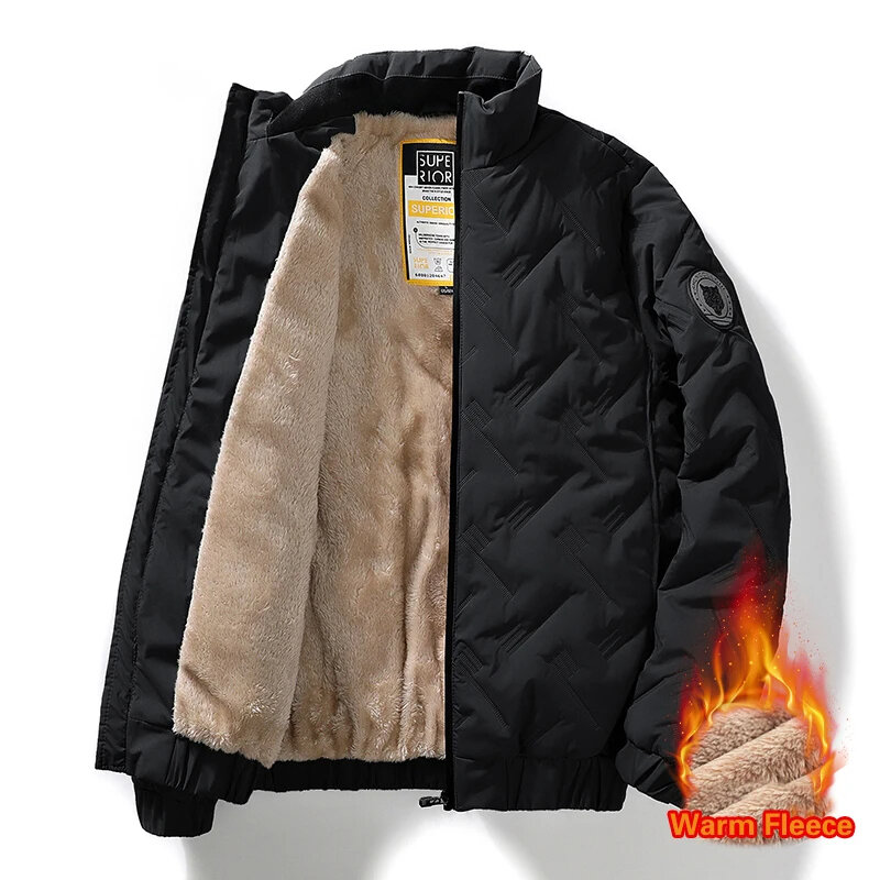 Флисовая зимняя мужская парка, Повседневная Толстая теплая ветровка, куртки, мужские холодные пальто, мужская верхняя одежда, высокое качество 6XL