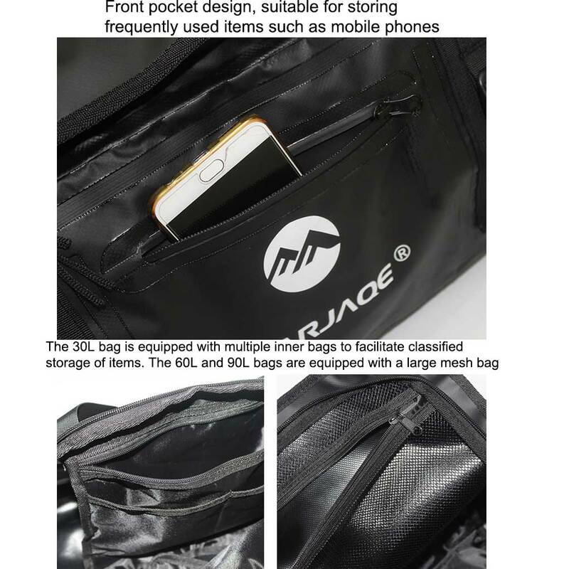 Waterproof Duffel Outdoor Shoulder Bag Dry Saddle Front Pocket PVC Bags with Handle Handbag Beach Travel Camping Yellow