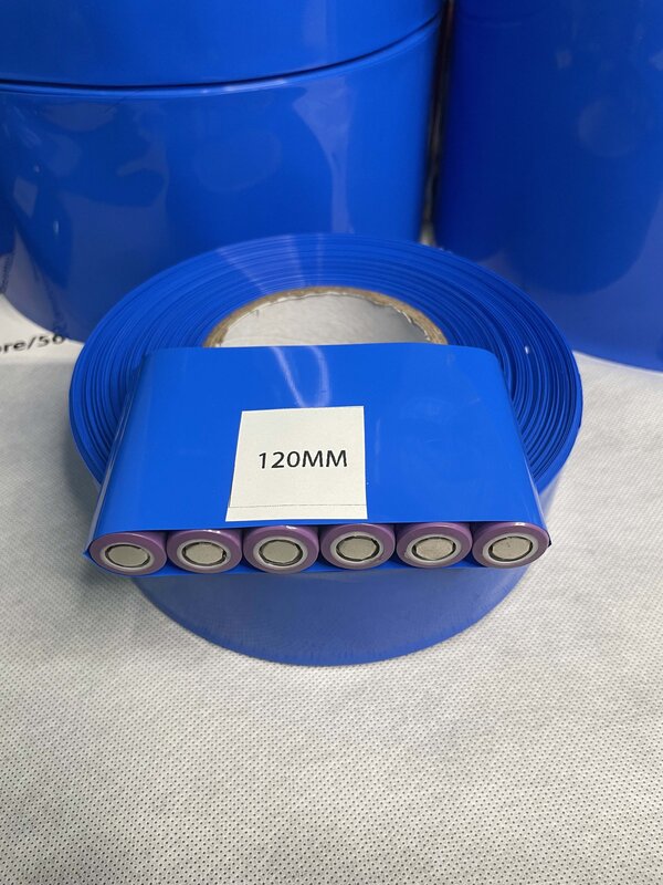30mm-150mm lebar 18650 Lipo baterai PVC Heat Shrink Tube menyusut tabung terisolasi Film bungkus Lithium Case lengan kabel