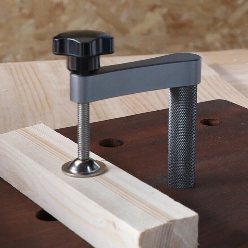 Carpintaria Fast Press Desktop Pressure Clamp, Fixação manual, Peças de liga de alumínio, Workbench DIY Tool, 19mm