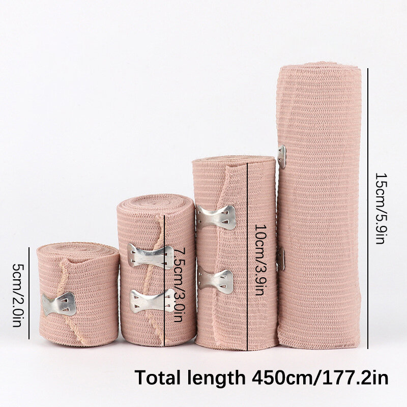 1 Stuk Hoge Elastische Bandage Sport Verstuiking Behandeling Buiten Wond Dressing Nood Spiertape Voor EHBO Kits Beschermen