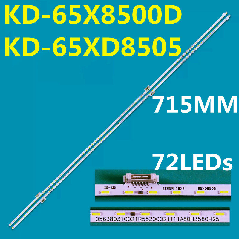 5kit=10pcs LED Backlight Strip For KD-65X8500D KD-65XD8505 KD65XD8577 KD-65X8566D KD-65XD8599 W65QWMEB V650QWME02 65R 65L 18X4