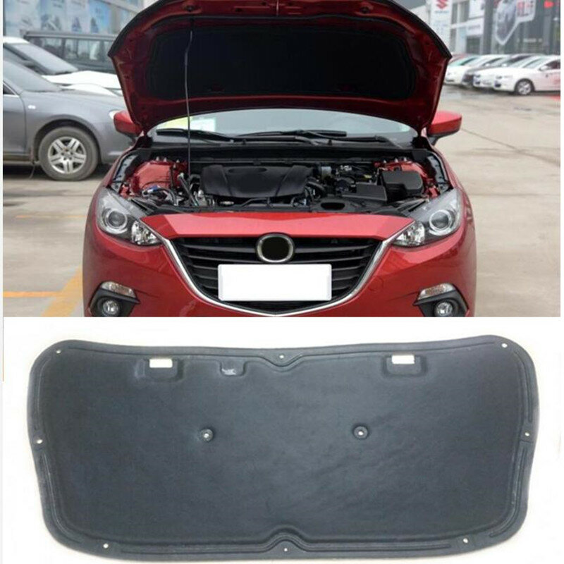 For Mazda 3 Heat Sound Insulation Cotton Front Hood Engine Firewall Mat Pad Cover Noise Deadener 2014 2015 2016 2017 -2021 Z