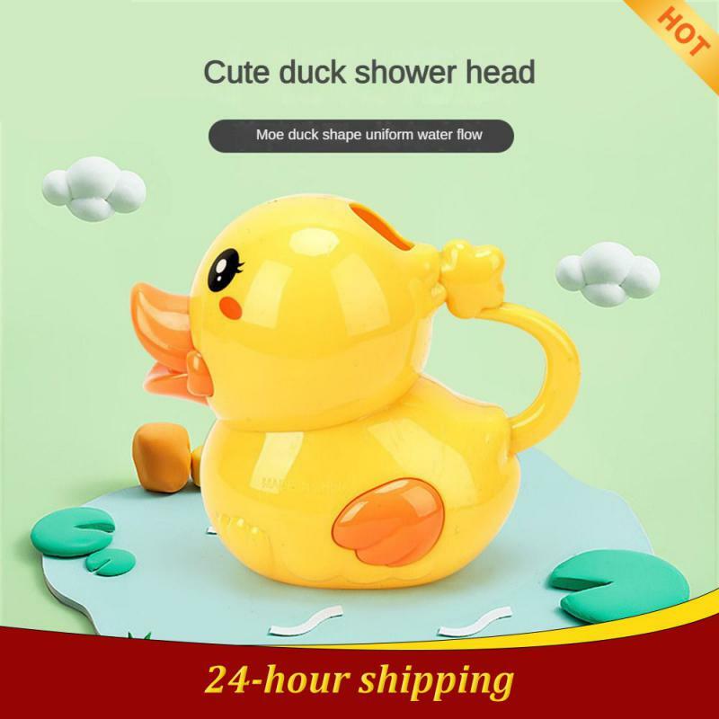 Mainan mandi bayi bebek kuning mengambang mainan air semprot pencarian kamar mandi bermain hewan mainan figur mandi 2 in 1 penyiraman Pot untuk anak-anak