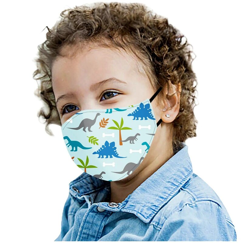 Reutilizável máscara facial de algodão respirável para crianças, a longo prazo, livre de poeira, adequado para estudantes do sexo masculino e feminino