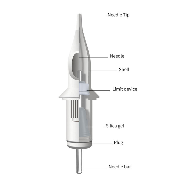 50pcs Tattoo Cartridge Needles - BIGWASP Mast Needle Cartridge Permanent Makeup 0.30mm / 0.35mm RL RS M1 RM Assorted Mix Needles