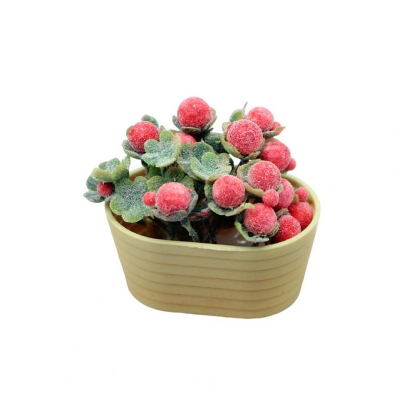 Ornements floraux de maison de courses de bonsaï en résine réaliste, ornement l'inventaire, plante en pot, modèle pour la décoration intérieure
