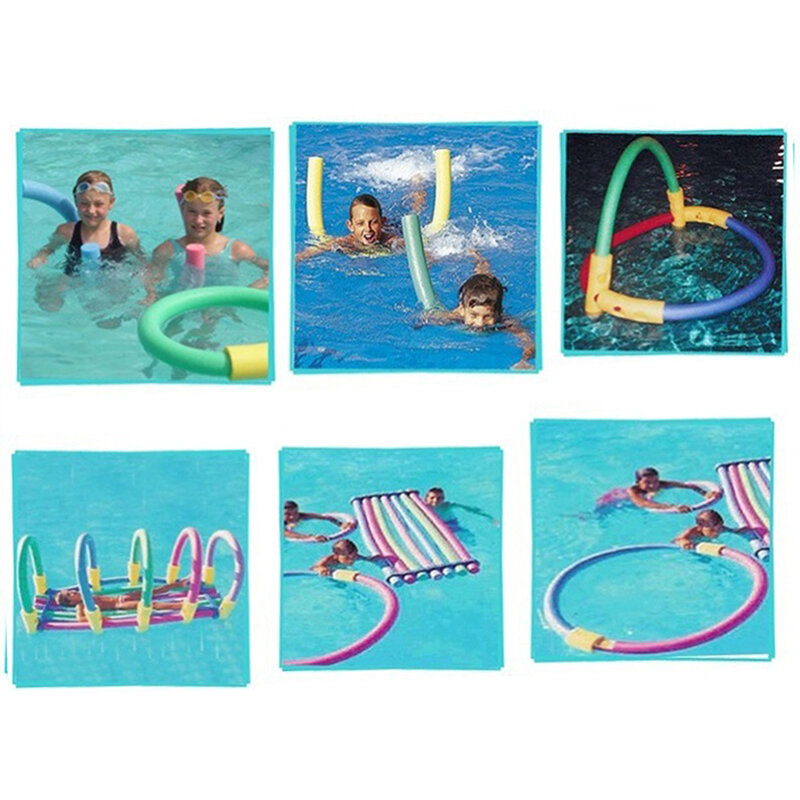 Flotador de agua Flexible hueco para piscina, Conector de fideos de espuma, palo flotante de agua, anillo de natación