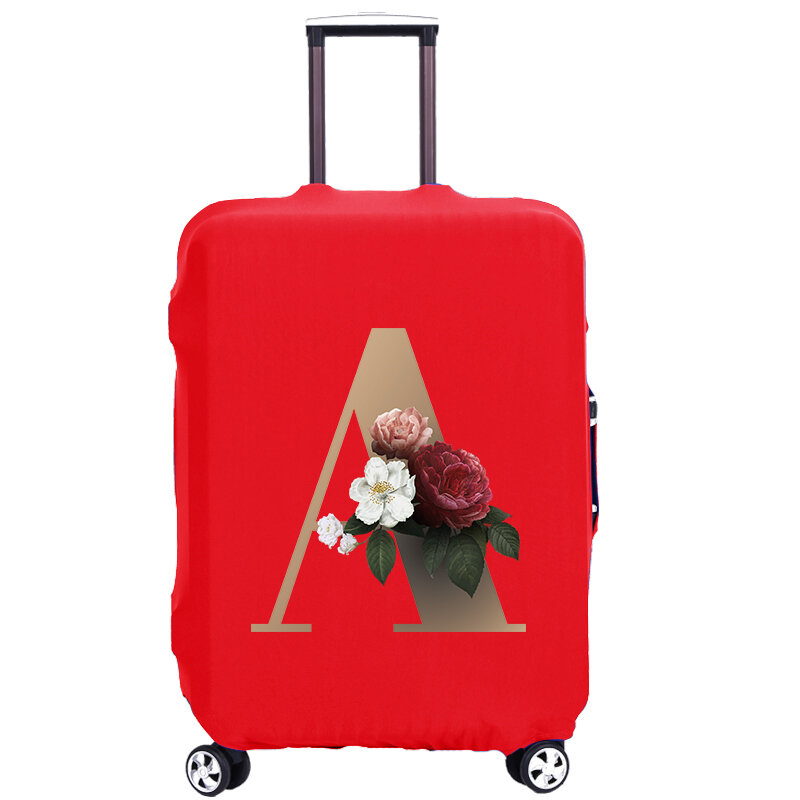 Pokrowce na bagaż osłona przeciwpyłowa złota litera drukowana podróż elastyczna osłona bagażu modne etui walizka pasuje do wózka 18-32