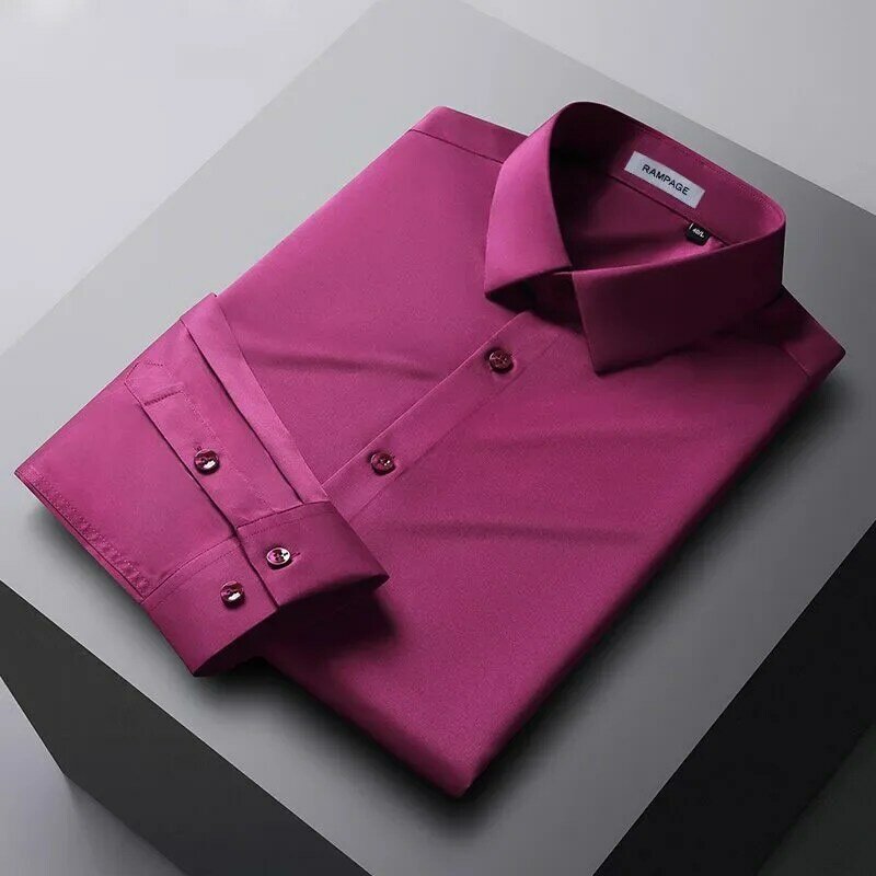 Fashion Lapel Spliced Button All-match Long Sleeve Shirts Men's Clothing 2023 Autumn New Oversized Casual Tops Korean Shirt
