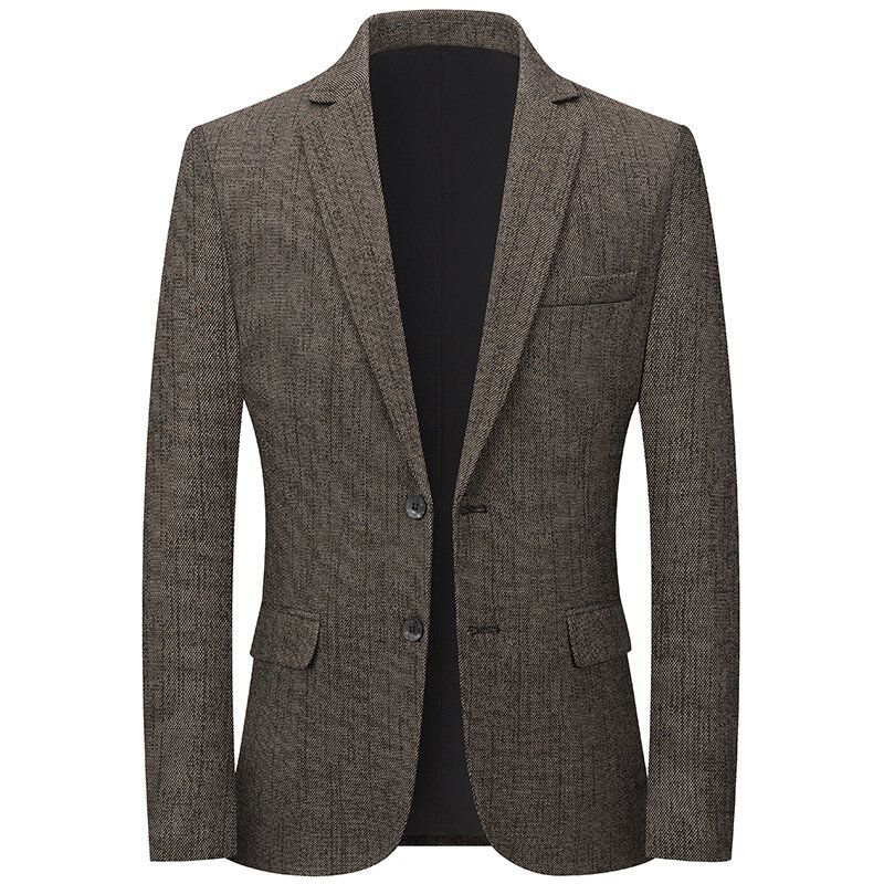 남성용 싱글 브레스트 블레이저 재킷, 비즈니스 캐주얼 코트, 슬림핏 세트 재킷, 4XL, 용수철 가을, 신상 웨딩 수트